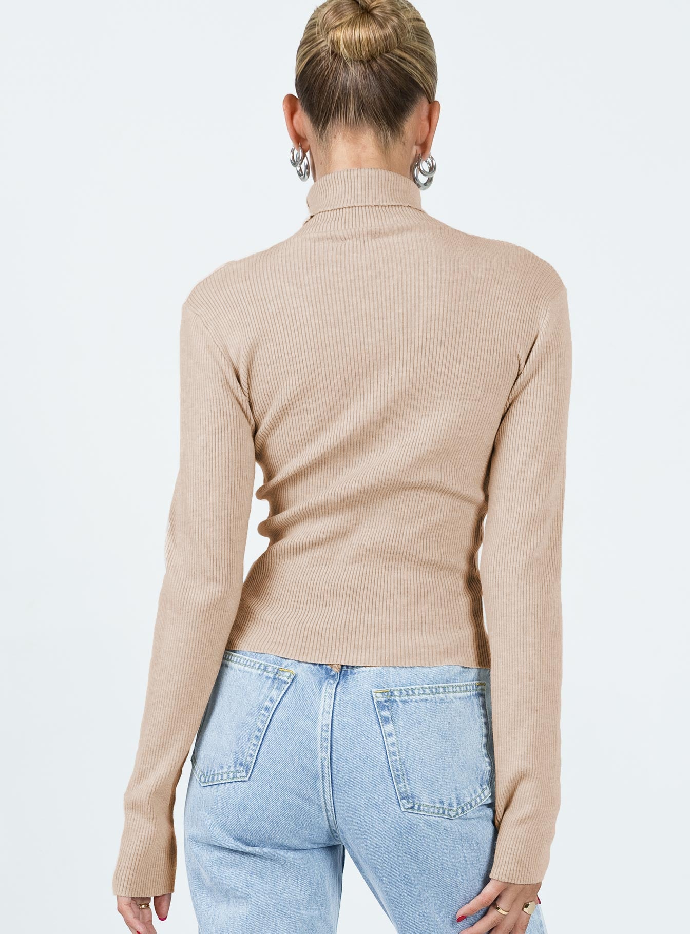 product Princess Polly Full Sleeves Square Neck  Nouri Long Sleeve Top Beige