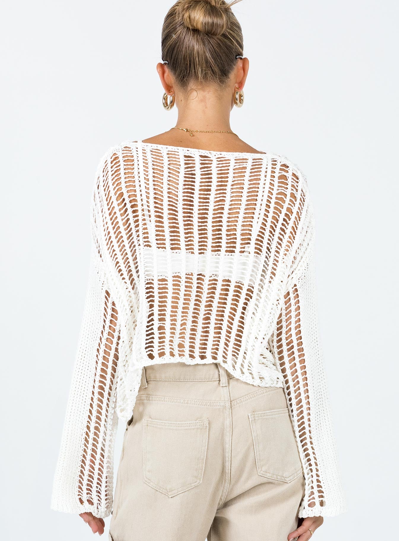 The Kennedy Sweater White Princess Polly  long 