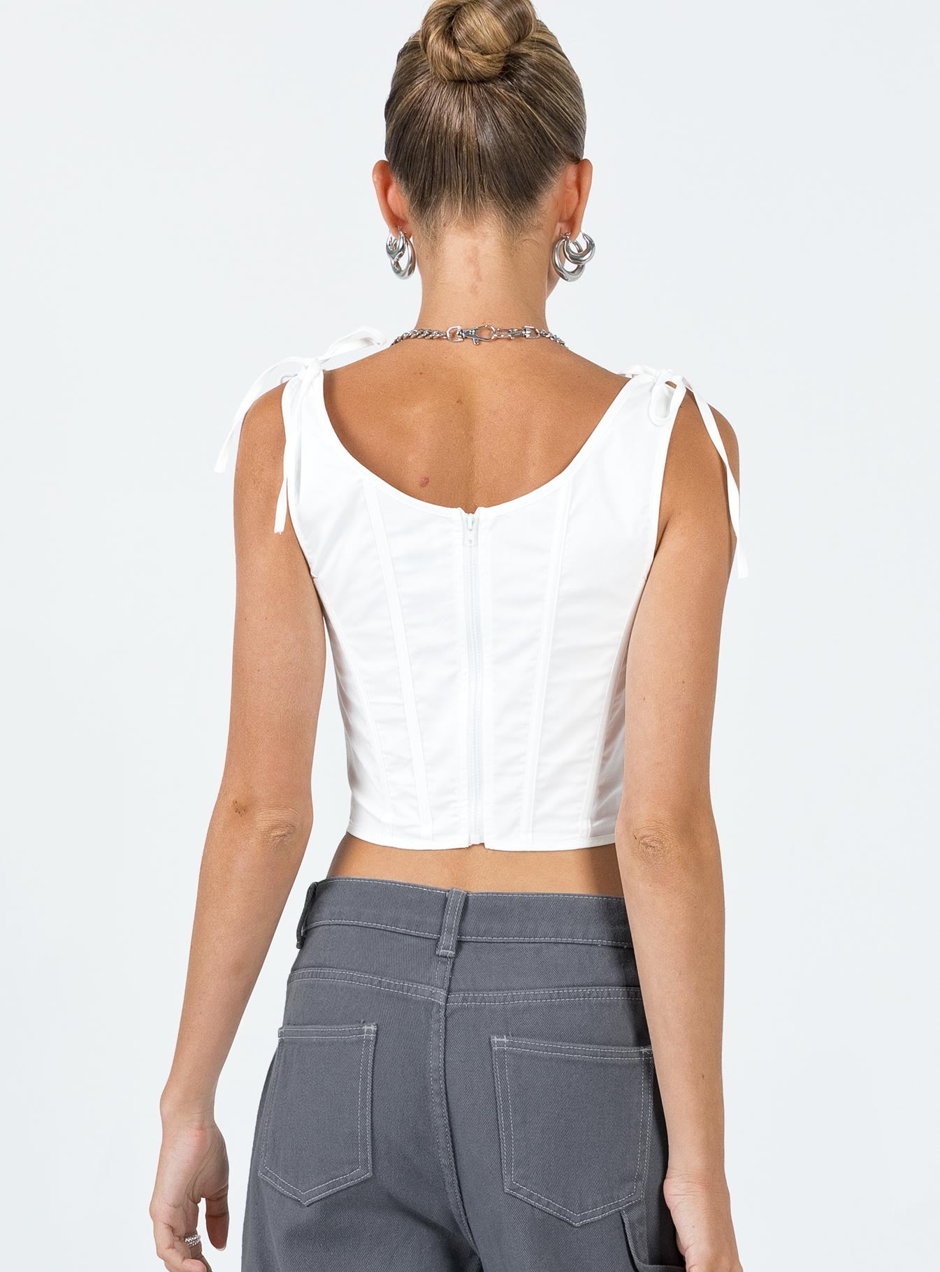 product Princess Polly Sleeveless Square Neck  Kiernan Top White