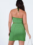 back view of model wearing Princess Polly Avani Mini Dress Green 