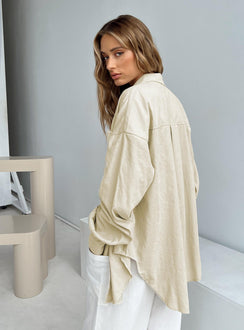 product Princess Polly Short Sleeves Crew Neck  Baywood Shirt Beige