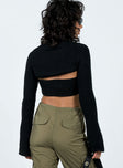 Decre Cropped Sweater Black Princess Polly  Cropped 