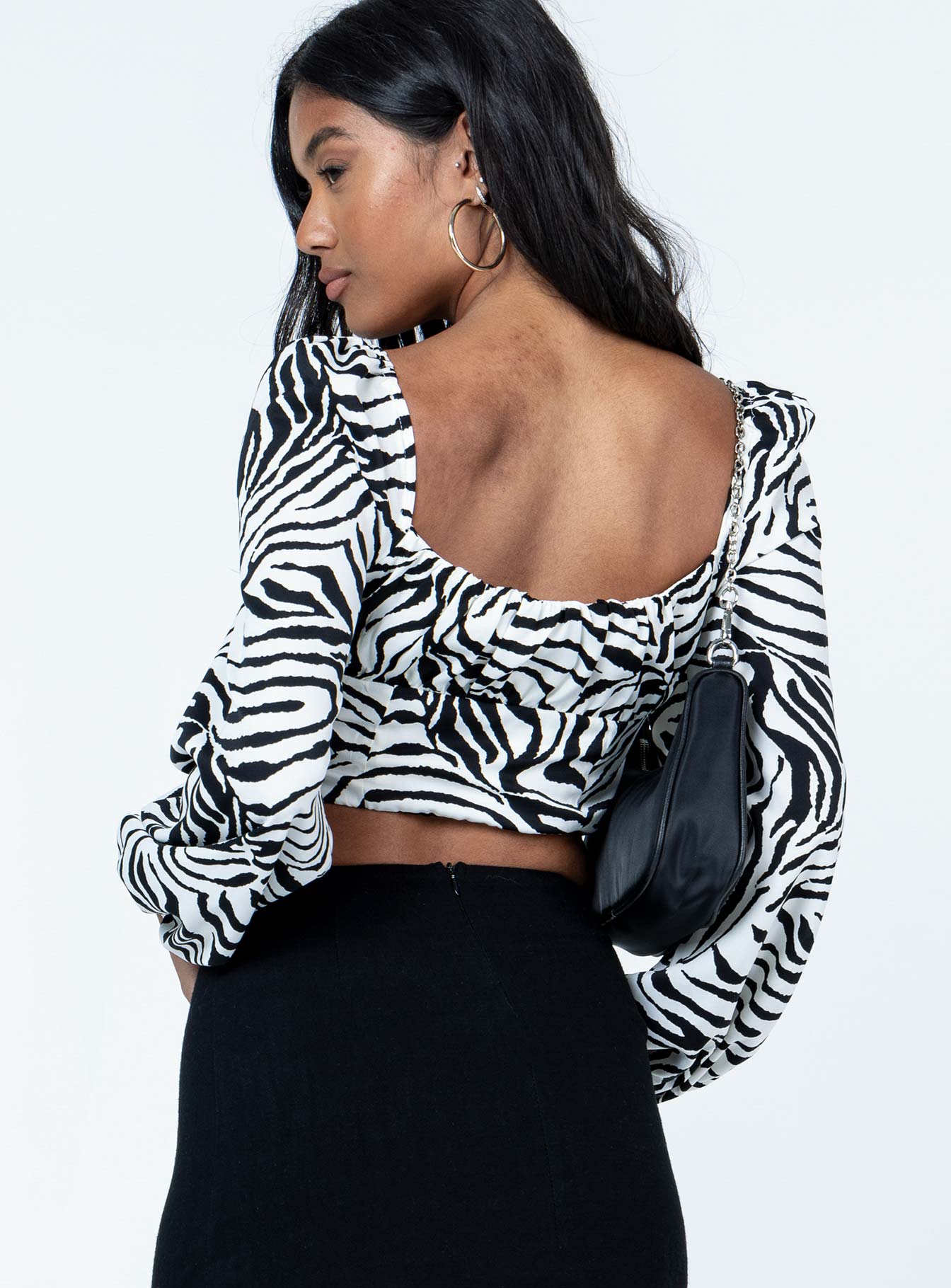 Ariah Long Sleeve Top Zebra