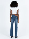 Princess Polly Mid Rise  Carvalho Flare Jeans Mid Wash Denim