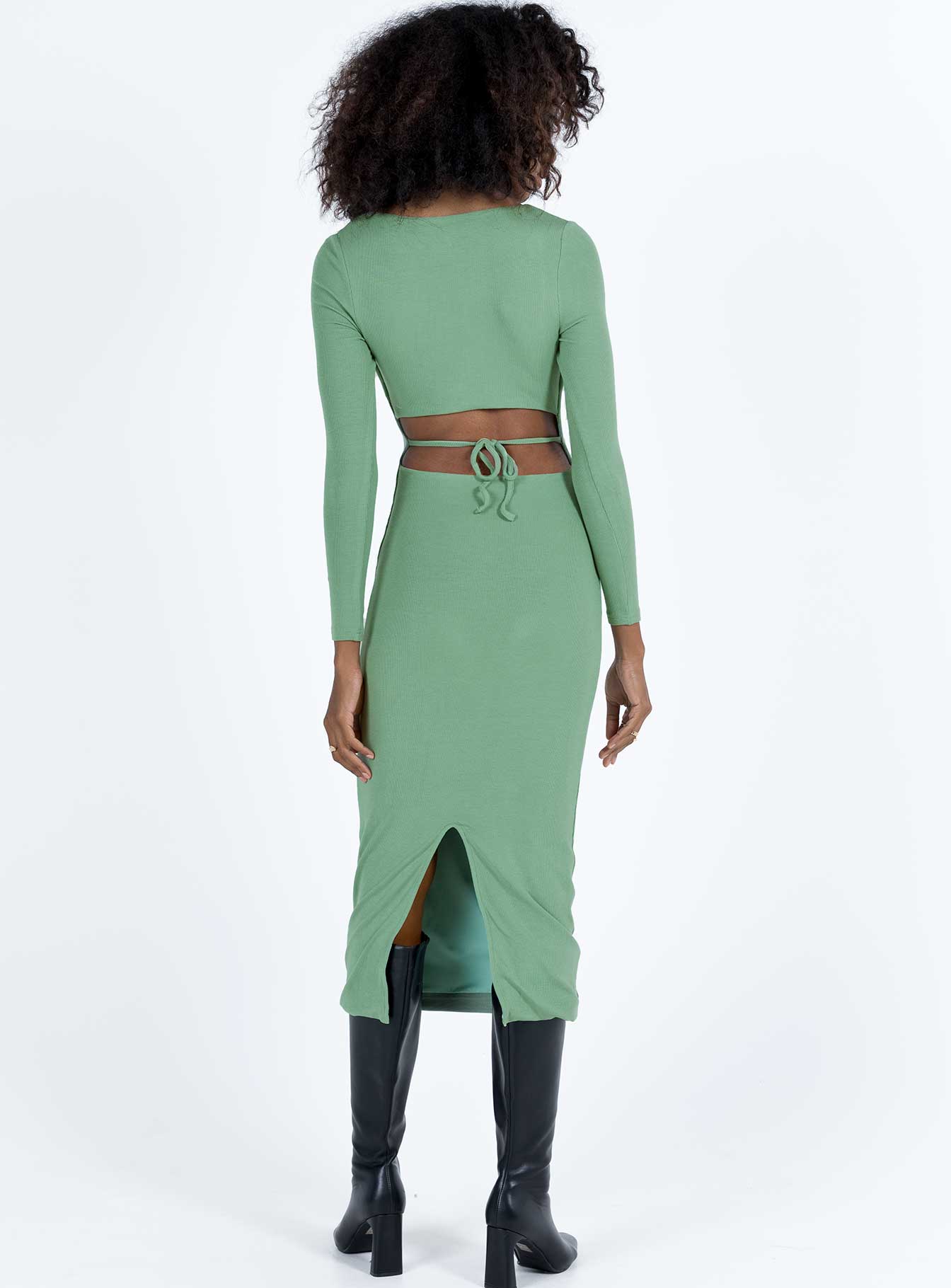product Princess Polly High Neck  Nolan Midi Dress Green