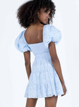 Princess Polly Square Neck  Malek Mini Dress Blue
