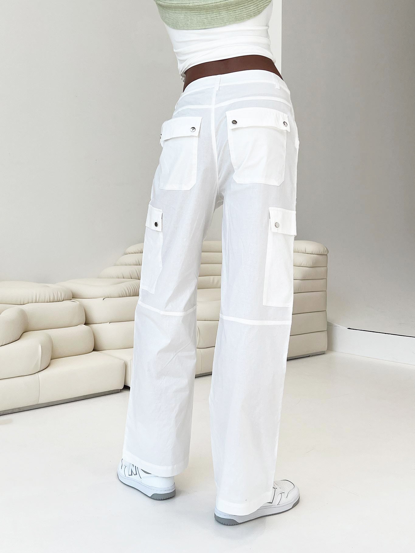 Toscan Cargo Pants White