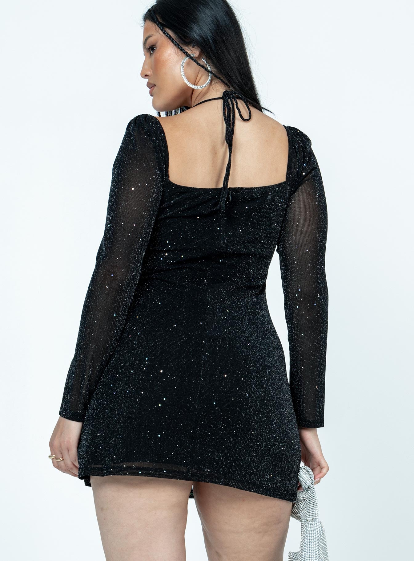 product Princess Polly Boat Neck  Stassie Mini Dress Black