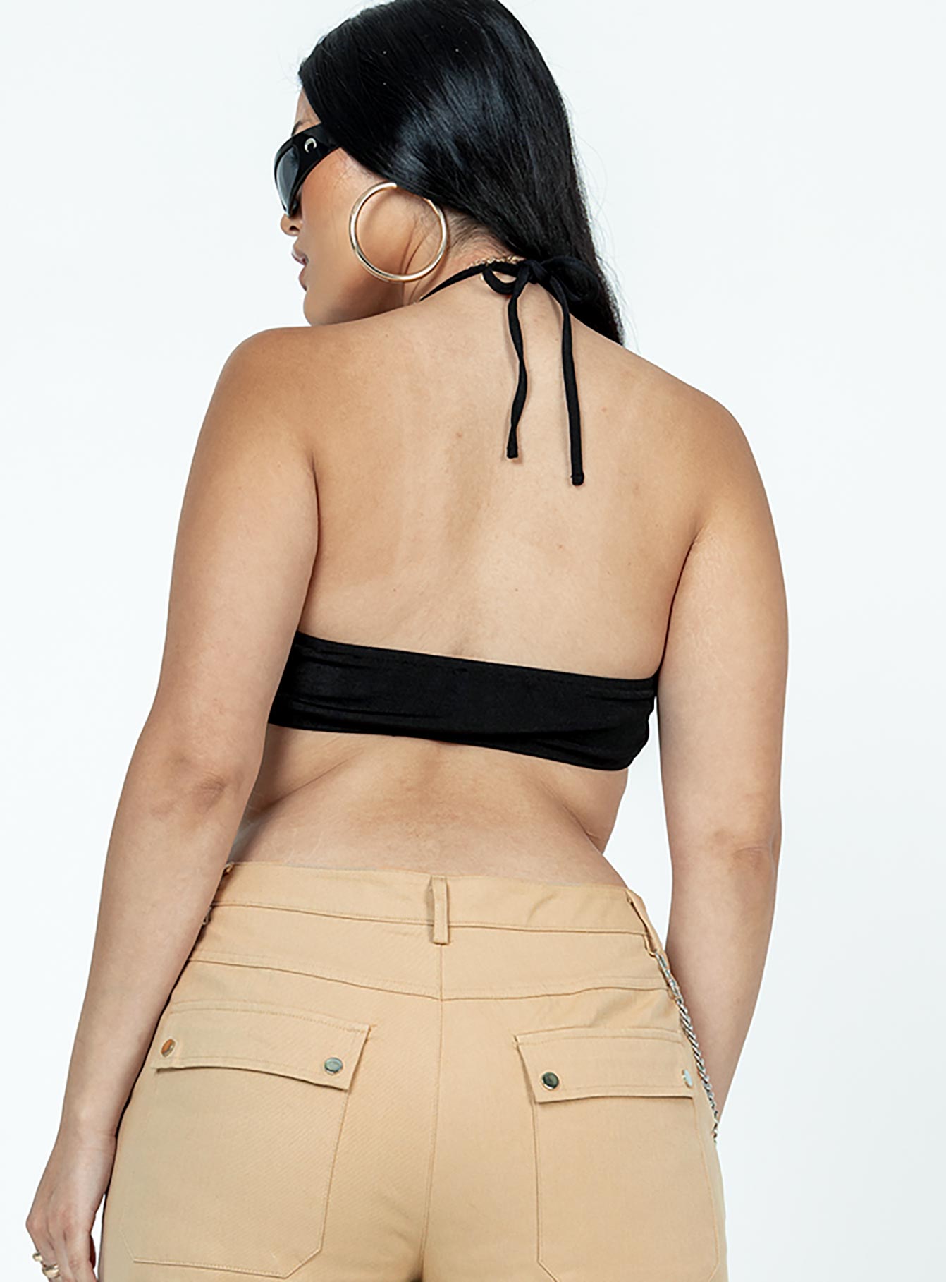 product Princess Polly Sleeveless Square Neck  Motel Buhal Top Black