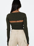 Two piece top Soft knit material Long sleeve bolero Strapless top Folded bust