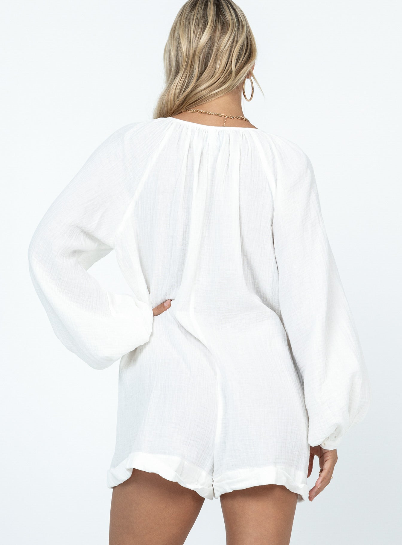 Cameron Romper White