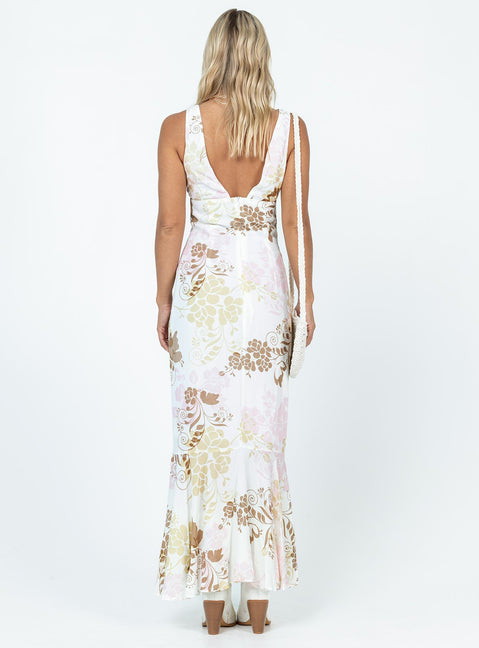 product Princess Polly Crew Neck  Cisco Maxi Dress White Multi