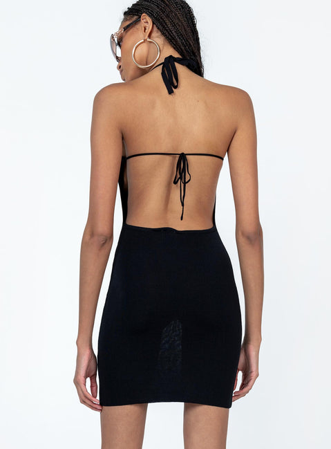 product Princess Polly High Neck  Lucas Mini Dress Black