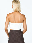 back view of model wearing Princess Polly Amaia Top White 