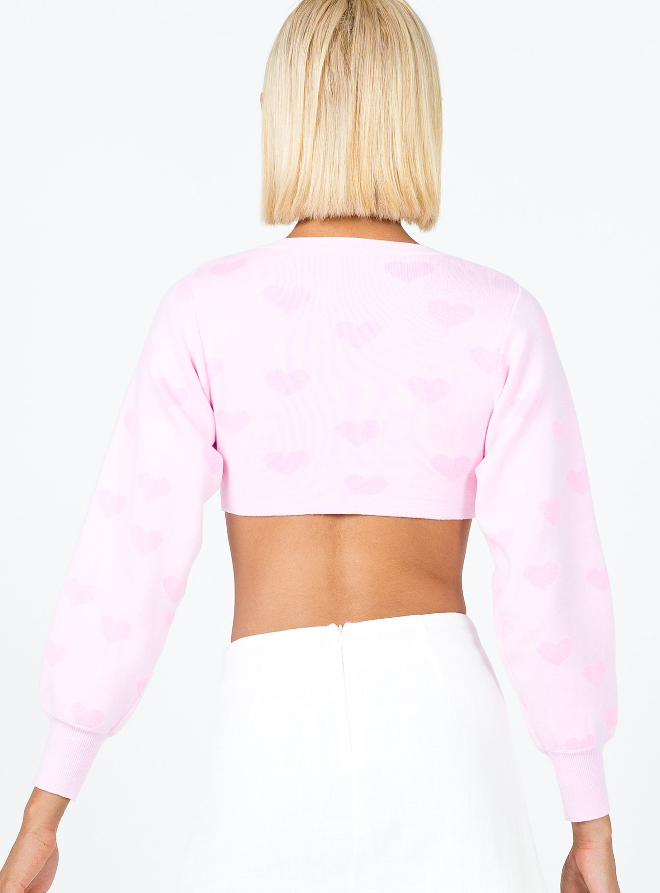 Love Galore Cropped Cardigan Pink Cropped 