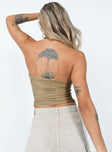 product Princess Polly Sleeveless Square Neck  Cecile Strapless Top Mushroom