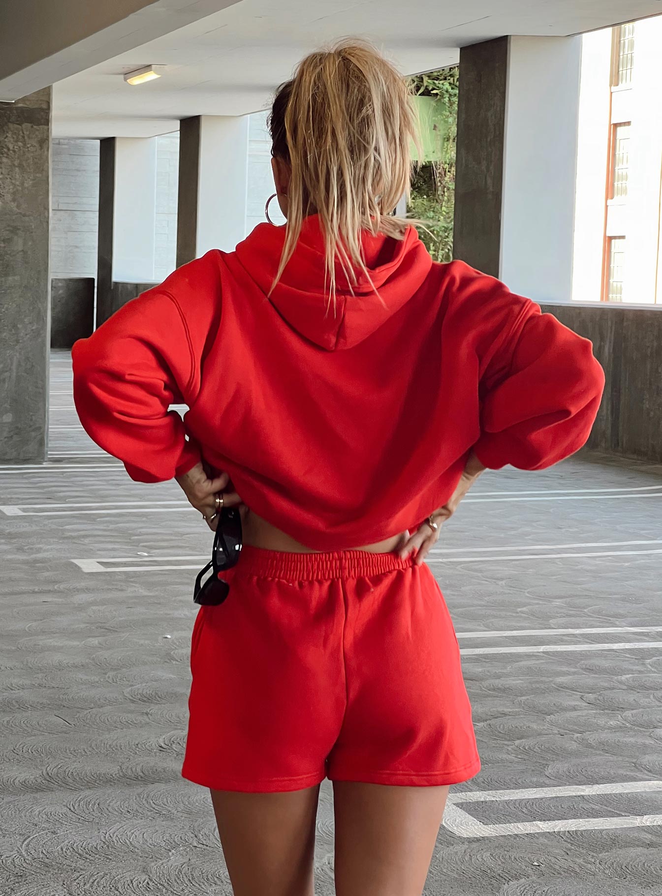 Voce Hoodie Red Princess Polly  Cropped 