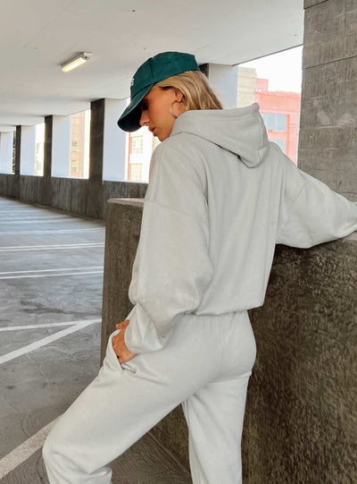 Arya Straight Leg Track Pants Grey