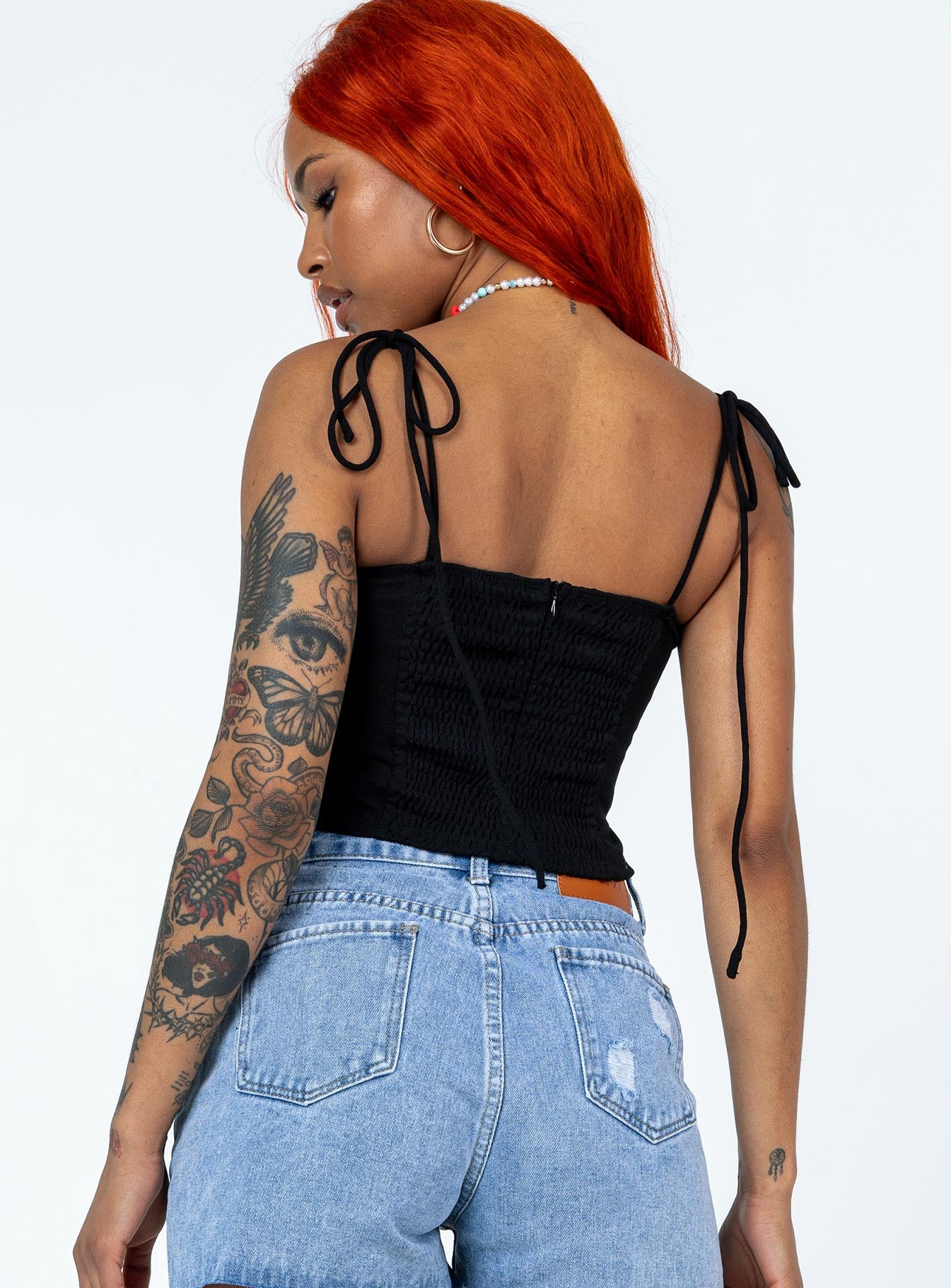 product Princess Polly Short Sleeves High Neck  Mathea Top Black