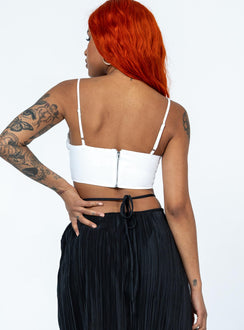 product Princess Polly Sleeveless Square Neck  Aminah Top White