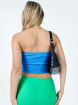 Strapless top Inner silicone strip at bust  Invisible zip fastening at side Good stretch 