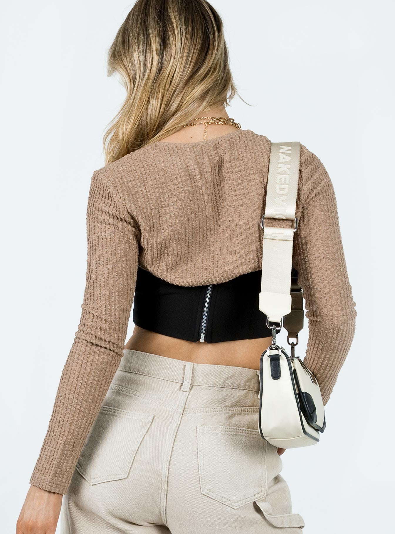 Jaynee Bolero Camel Princess Polly  Cropped 