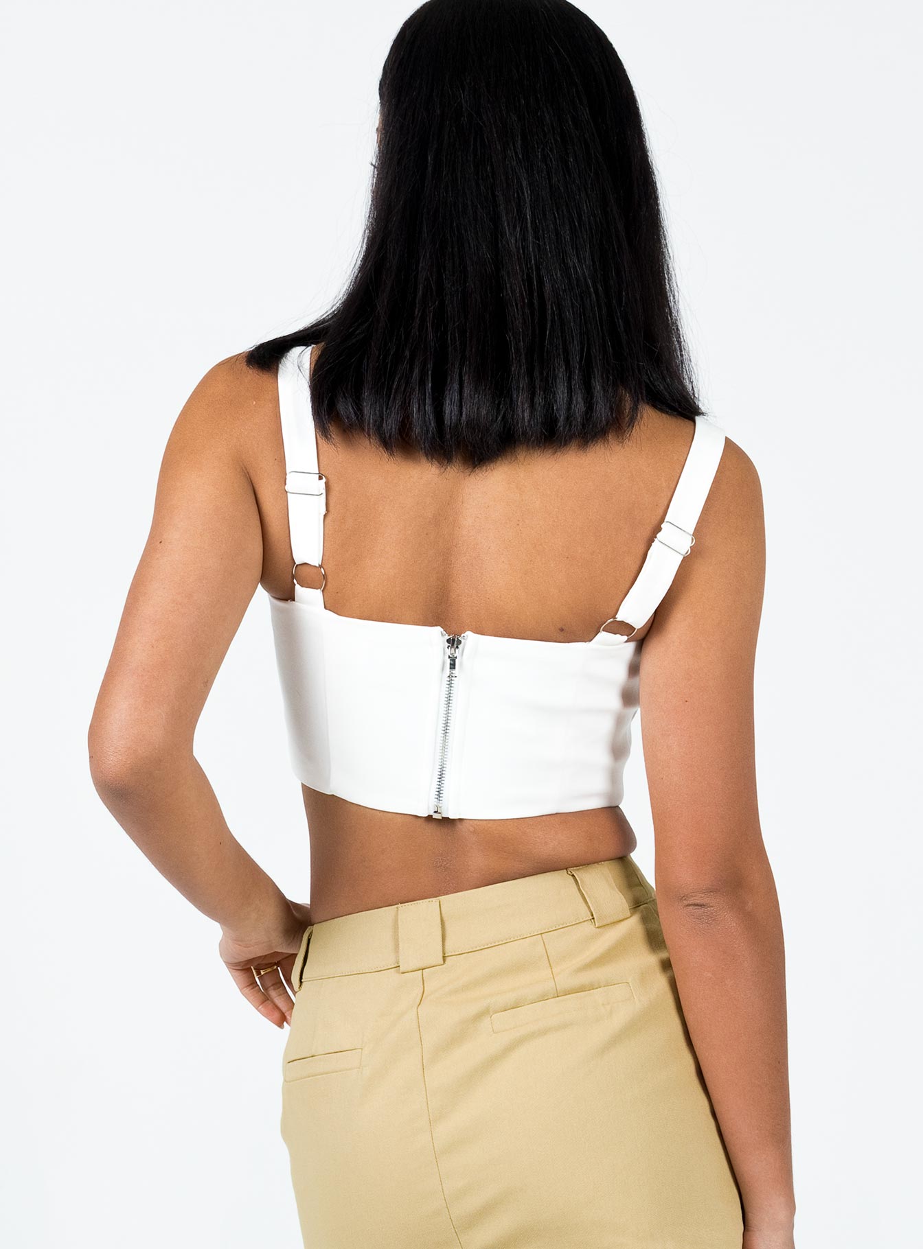 product Princess Polly Sleeveless Square Neck  Carinna Top White