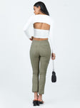 Princess Polly   In Line Straight Leg Cargo Pants Green