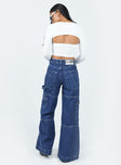 product Princess Polly Mid Rise  The Ragged Priest Clacker Jean Mid Blue Denim