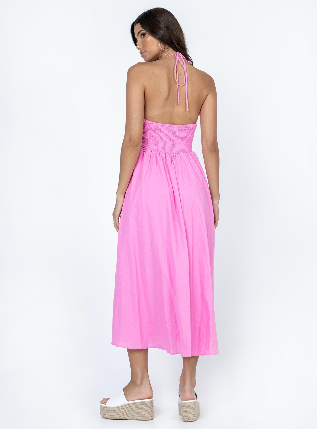 product Princess Polly Crew Neck  Nardin Midi Dress Pink