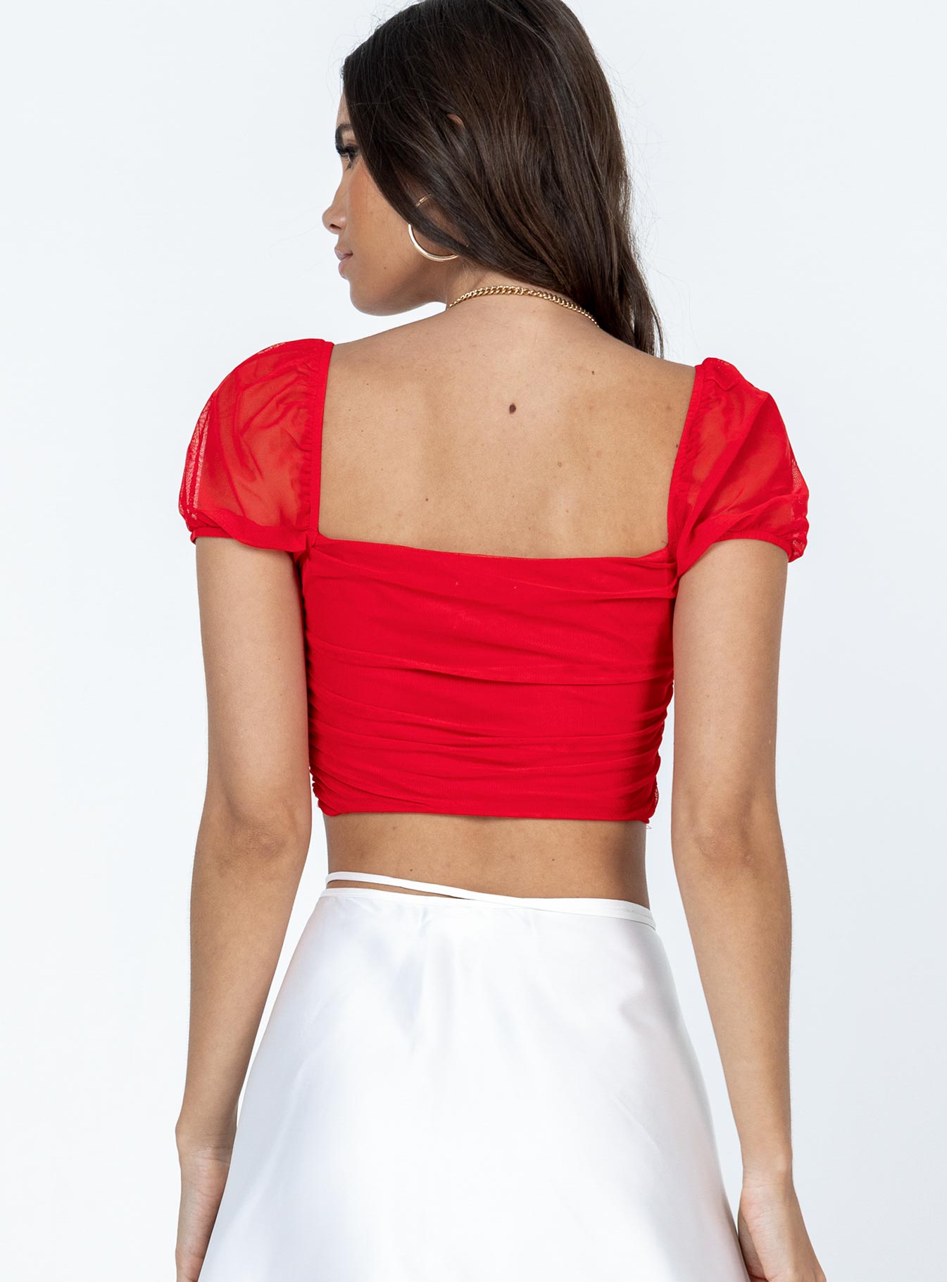 product Princess Polly  City Lights Crop Top Red