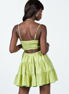 product Princess Polly Scoop Neck  Asxel Mini Dress Green