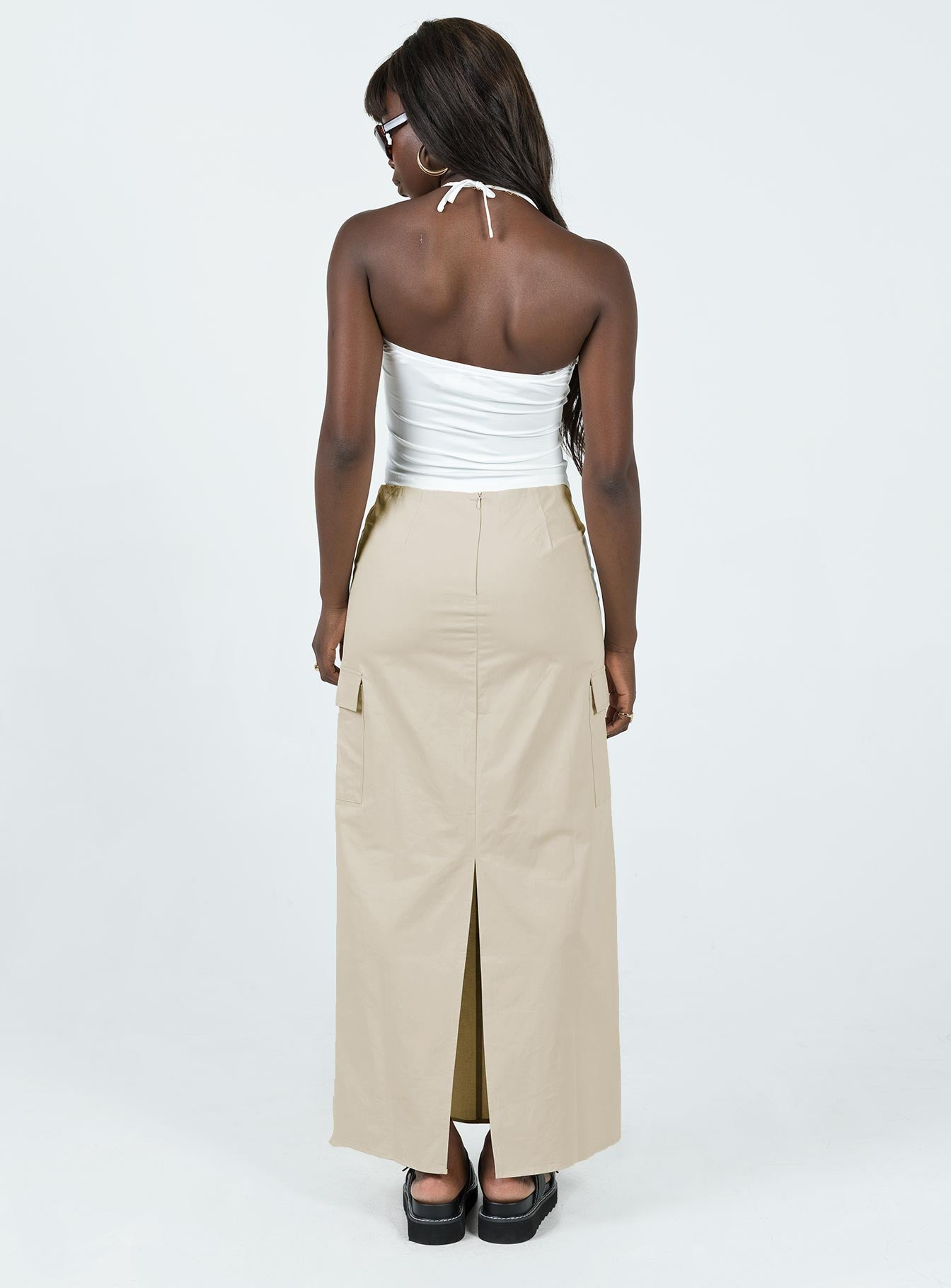 product Giddings Cargo Maxi Skirt Beige Princess Polly  Maxi 