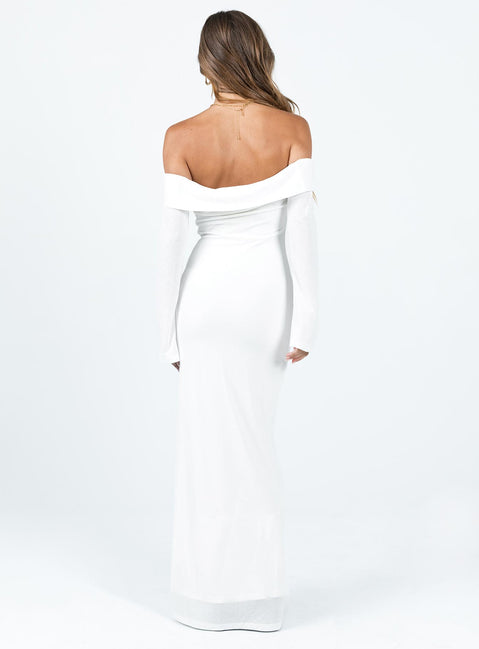 Maida Long Sleeve Maxi Dress | White | Womens | Princess Polly Maida Long Sleeve Maxi Dress | White | Womens | Princess Polly