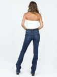 product Princess Polly High Waisted  Rourke Low Waist Jeans Dark Wash Denim