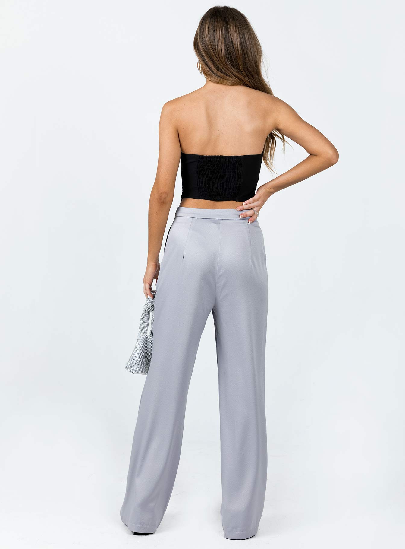 product Princess Polly High Waisted Pants  Vinnie Pants Grey