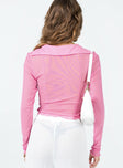 Liya Long Sleeve Top Pink
