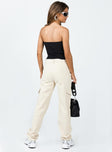 Princess Polly   Courtside Cargo Pants Beige