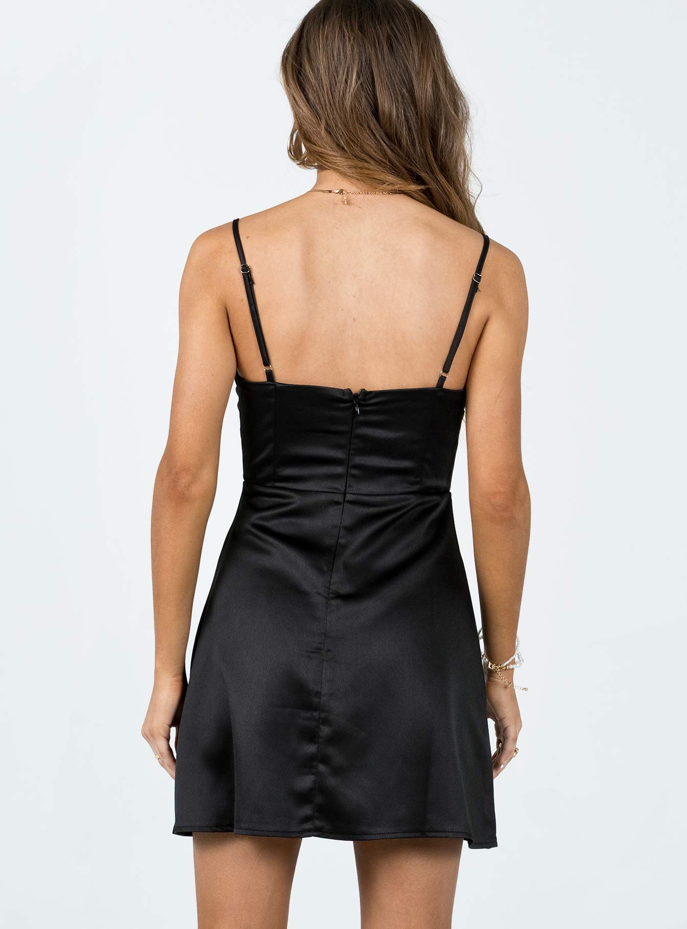 product Princess Polly Asymmetric Neckline  Della Mini Dress Black