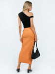 Regent Low Rise Maxi Skirt Orange Princess Polly  Midi 