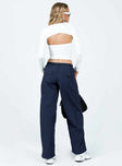 Princess Polly mid-rise  Annerley Parachute Pants Navy
