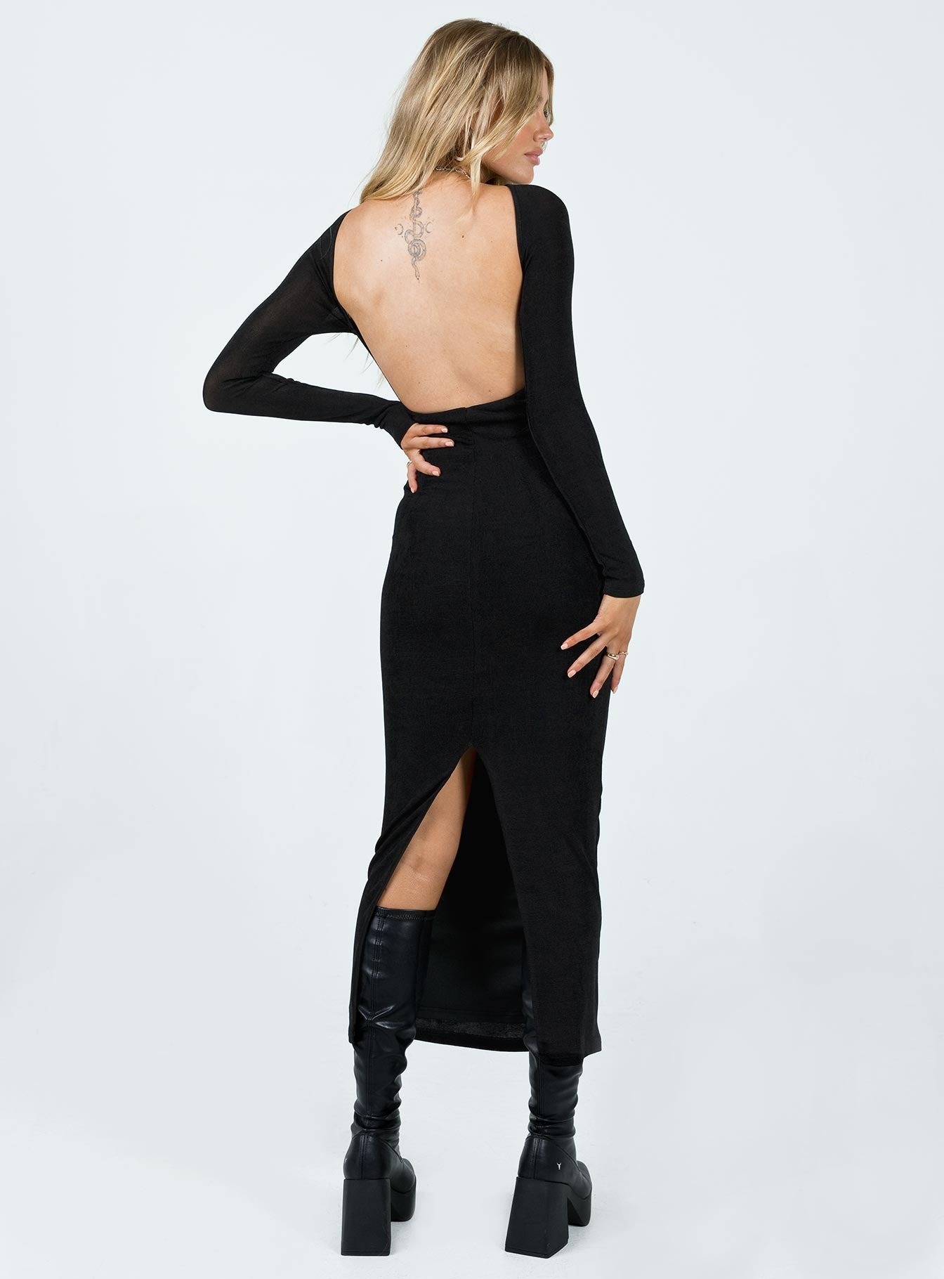 Mariani Backless Maxi Dress Black | Princess Polly Mariani Backless Maxi Dress Black | Princess Polly
