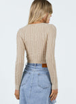 Mccarthy Sweater Beige Princess Polly  Cropped 
