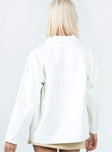 Jacket Relaxed fit  100% cotton  Cord collar  Zip front fastening  Front pockets 