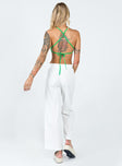 back view of model wearing Princess Polly Kimerly Pants White 