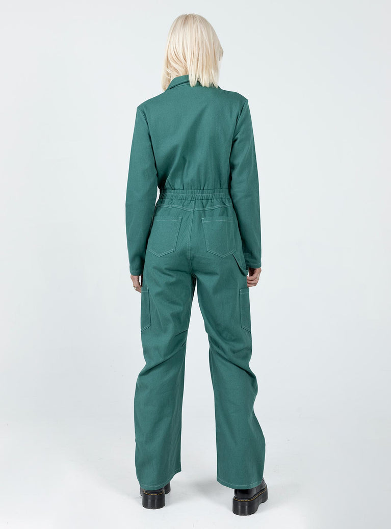 Miami Vice Boiler Suit Forest Green