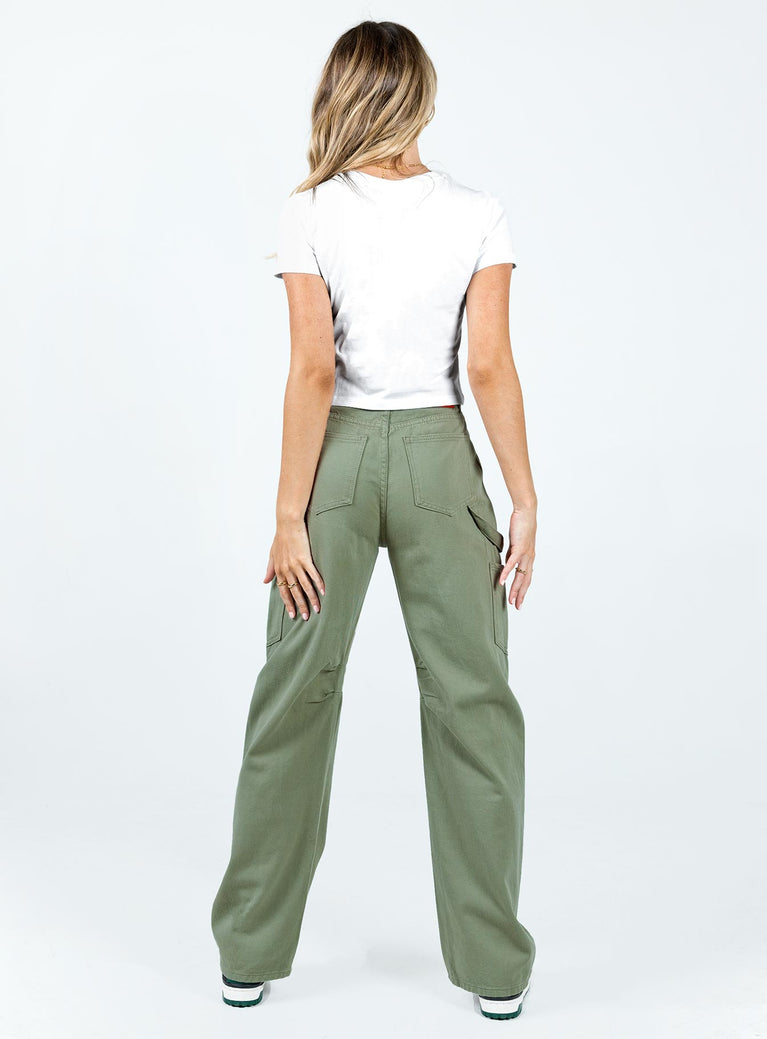 Not Your Dads Cargo Pants- Cream
