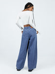 product Princess Polly High Waisted  Bakali Wide Leg Jeans Dark Wash