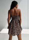 product Princess Polly Asymmetric Neckline  Barrett Mini Dress Brown / Floral