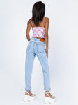 back view of model wearing Princess Polly Philadelphia Skinny Denim Jeans High Waisted 